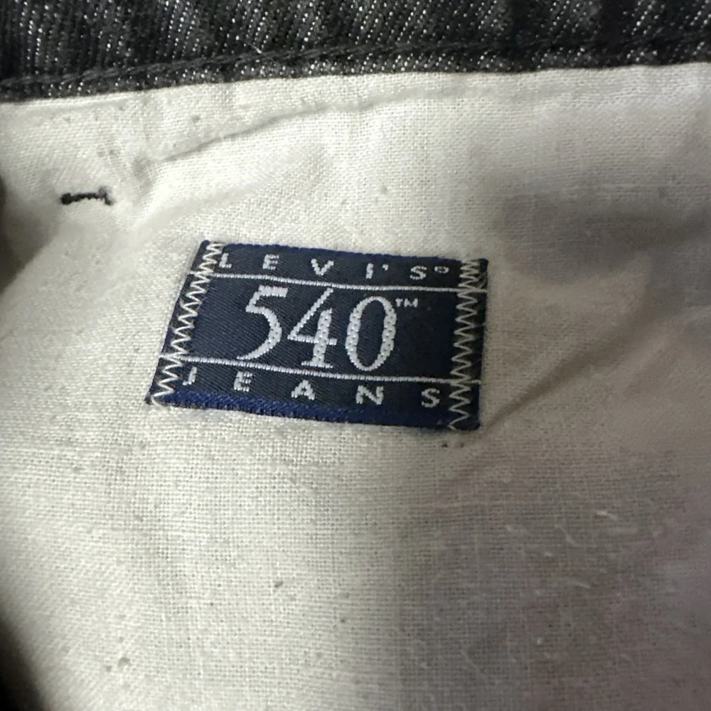 Vintage Levis‎ 540 Jeans Mens 36x31 Black Denim Gold Tab Made in USA (34x29)
